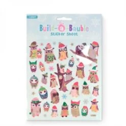 Christmas Build-a-Bauble, Sticker Sheet - Christmas Owls