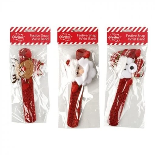 Wristband - Novelty Christmas Snap Band, Assorted -Holiday Decor Shop 49131