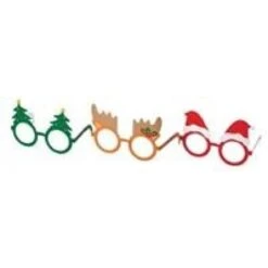 Glasses - Christmas Paper Glasses, 3pk