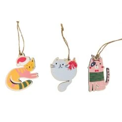 Christmas Ornament - 8cm Christmas Cats, Assorted