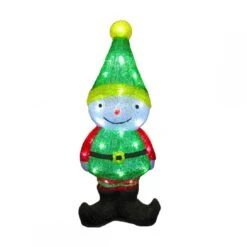 Christmas Decoration - 48cm Acrylic Elf, With Lights