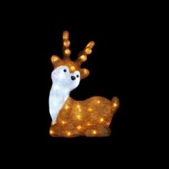 Christmas Decoration - 40cm Sitting Cute Reindeer, With Lights