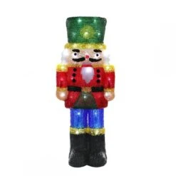 Christmas Decoration - 43.5cm Acrylic Nutcracker Doll, With Lights