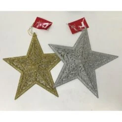 Christmas Ornaments - Glitter Star, Assorted