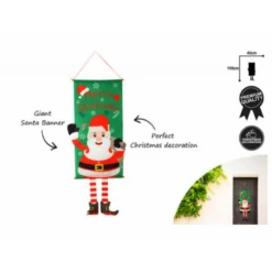 Hanging Sign -110cm Santa Merry Christmas, Giant