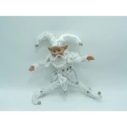 Christmas Decoration - 25cm Jester, White