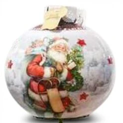 Christmas Bauble - 20cm Santa, Light Up