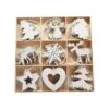Christmas Ornament - Traditional White With Glitter,36pk