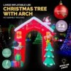 Christmas Inflatables - 2.9m Christmas House Arch, With White Lights