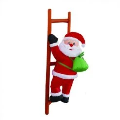 Christmas Inflatables - 1.8m Inflatable Climbing Santa, With LED Lights