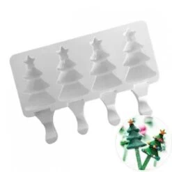 Silicone Mould - Christmas Tree Popsicle Mould