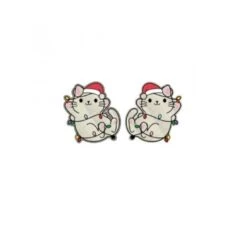 Earrings - Christmas Yule Cats