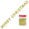 Banner - Jointed Letter, Merry Christmas Gold Glitter