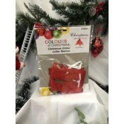 Banner - Merry Christmas Red Glitter