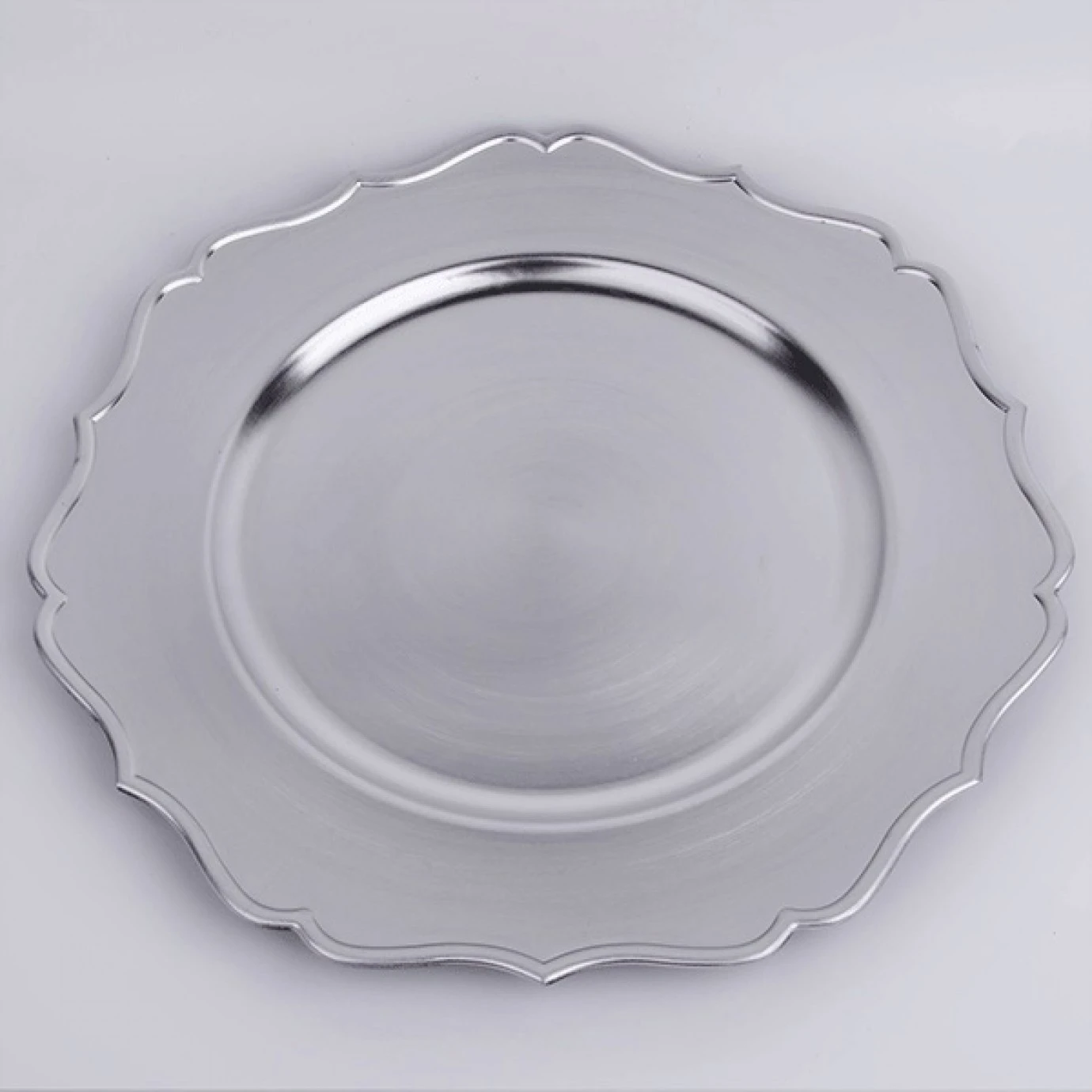 Charger Plate - Christmas, Baroque Silver 33 Cm 1 Charger Plate - Christmas, Baroque Silver 33 Cm