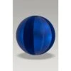 Christmas Bauble - 8cm Ball Matte Blue, Glitter Velvet Flock