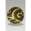Christmas Bauble - 8cm Ball Royal Black, Gold Glitter