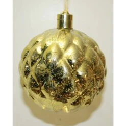 Christmas Bauble - LED Round 15 Cm, Gold