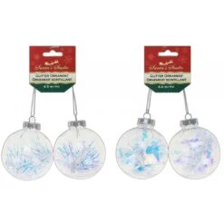 Christmas Bauble - Tinsel Assorted 2 Pk