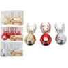 Christmas Baubles - Reindeer 3 Pk Assorted