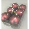 Christmas Baubles - Wine Red 6 Pk