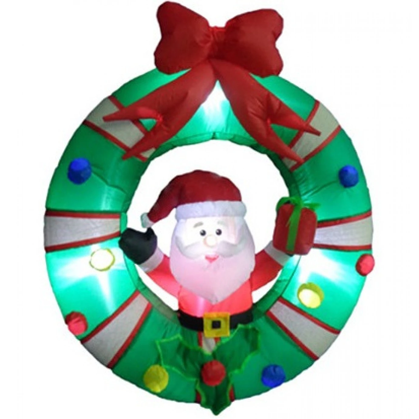 Christmas Inflatables - 1.35 M Wreath Santa 1 Christmas Inflatables - 1.35 M Wreath Santa