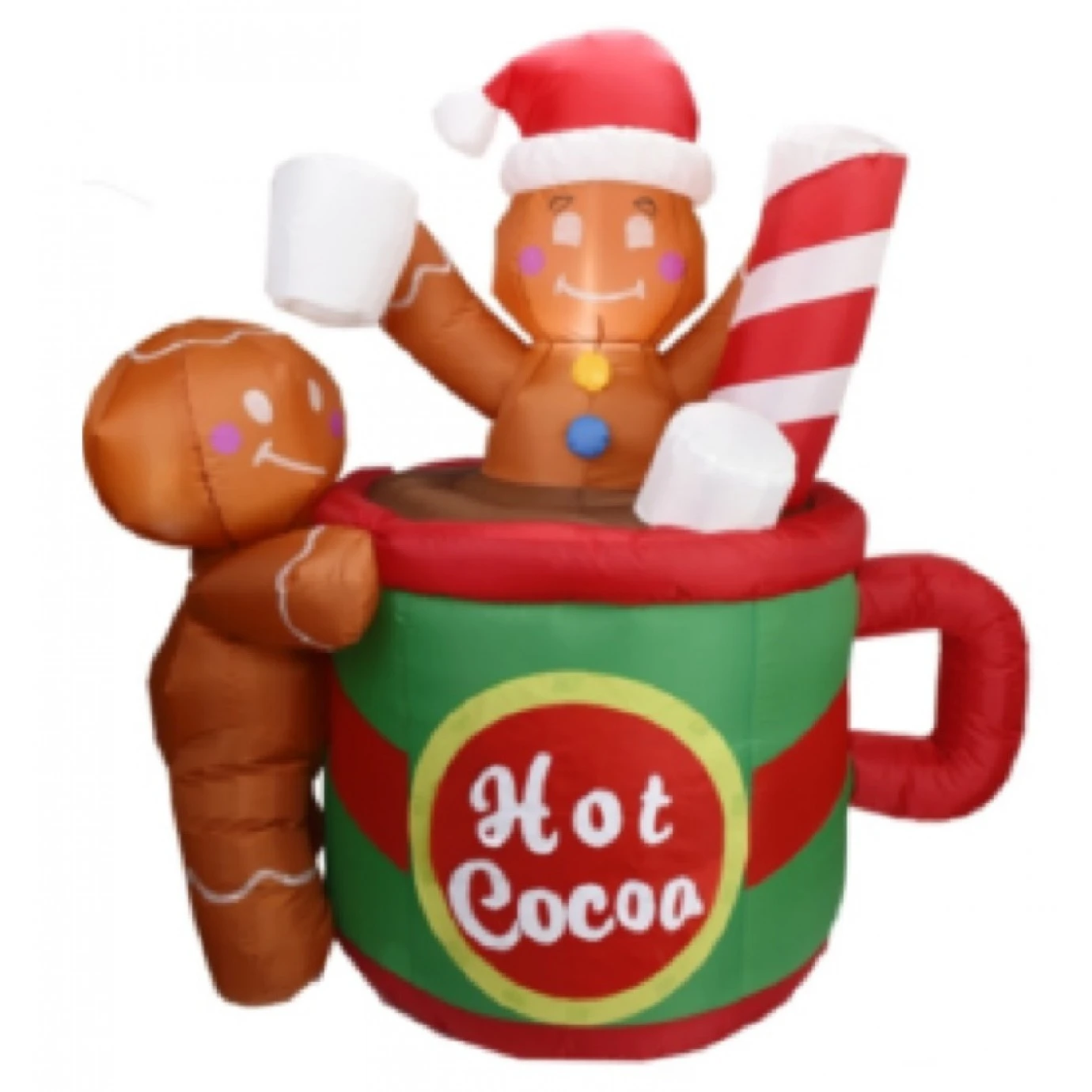 Christmas Inflatables - 1.5 M Gingerbread In Hot Cocoa 1 Christmas Inflatables - 1.5 M Gingerbread In Hot Cocoa