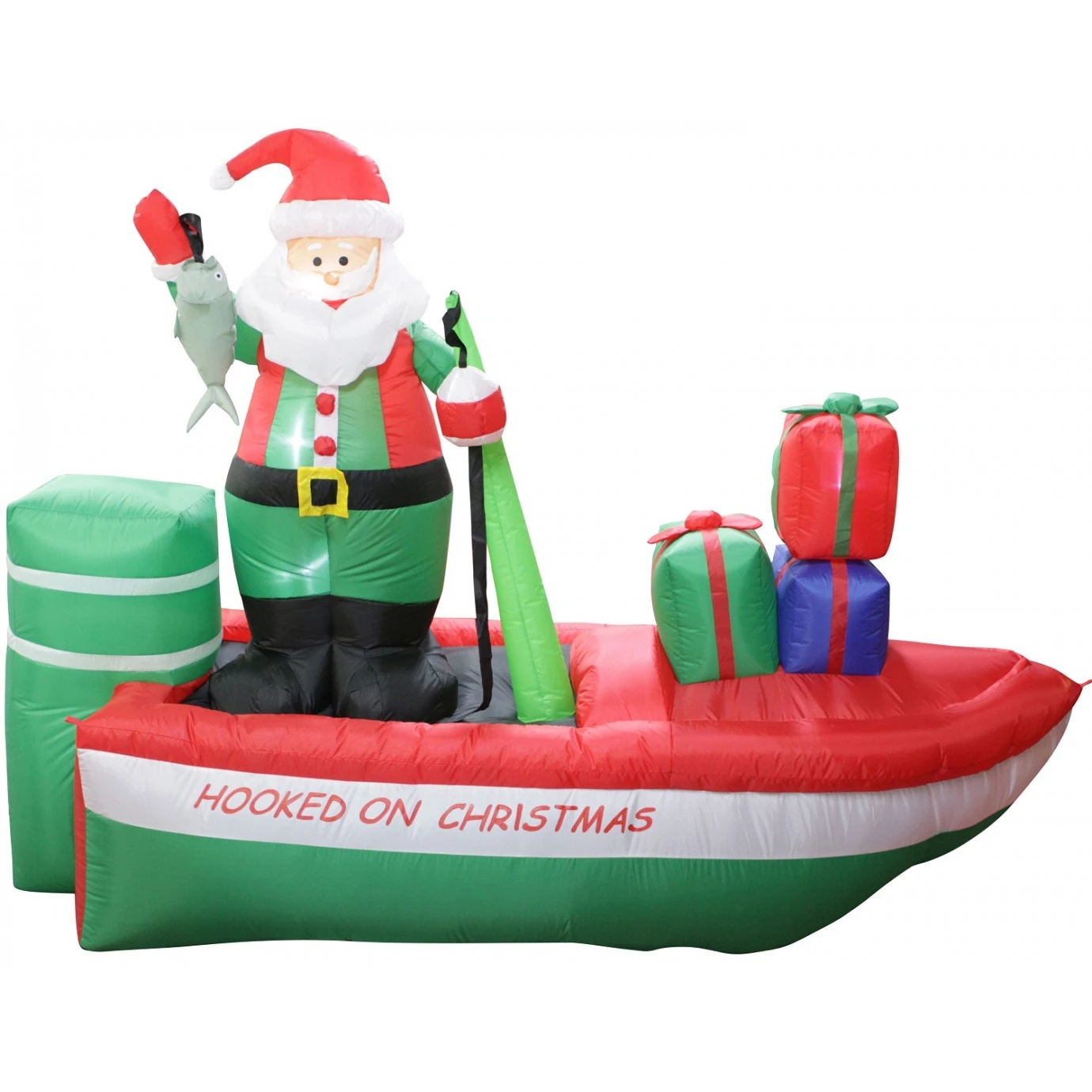 Christmas Inflatables - 2.4 M Fishing Santa 1 Christmas Inflatables - 2.4 M Fishing Santa