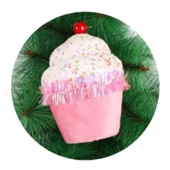 Christmas Ornament - Cupcake, Pink