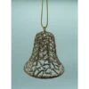 Christmas Ornament - Mesh Glitter Bell, Rose Gold