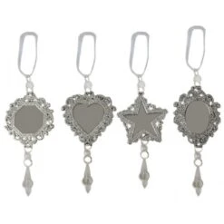 Christmas Ornament - Mirror, Silver Assorted