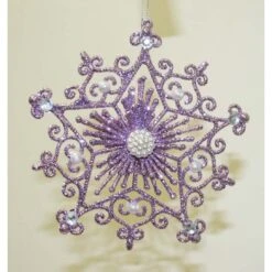 Christmas Ornament - Snowflake, Mauve