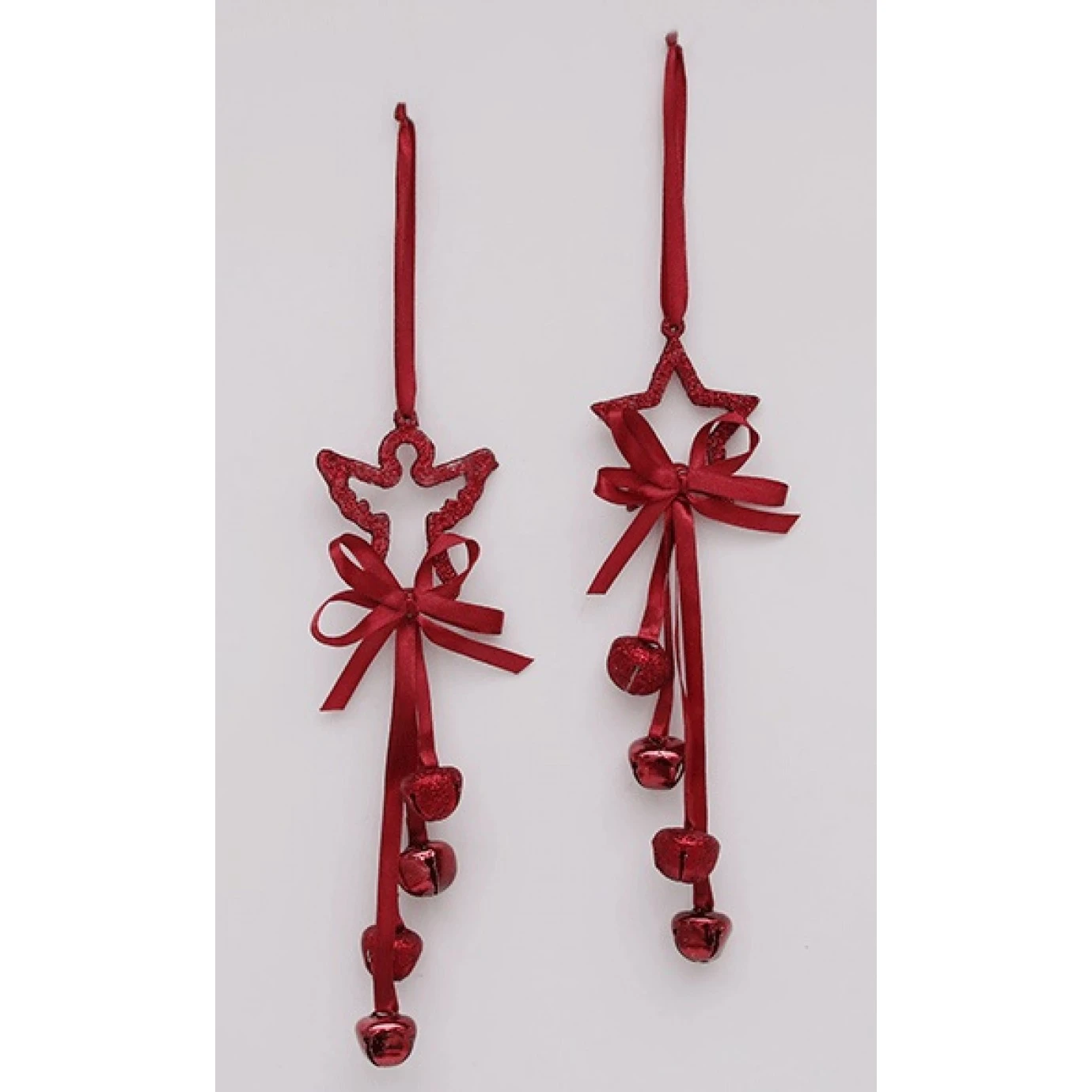 Christmas Ornaments - Bells, Burgundy Assorted 1 Christmas Ornaments - Bells, Burgundy Assorted