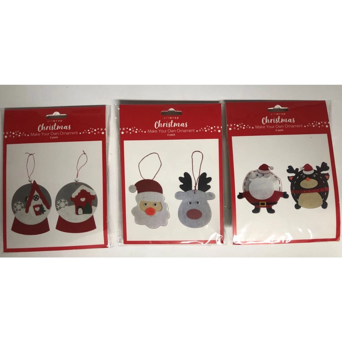Christmas Ornaments - DIY 2 Pk Assorted 1 Christmas Ornaments - DIY 2 Pk Assorted