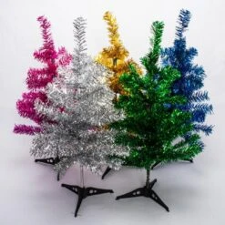 Christmas Table Tree - 60 Cm Tinsel, Assorted -Holiday Decor Shop christmas tree 60 cm tinsel assorted 1