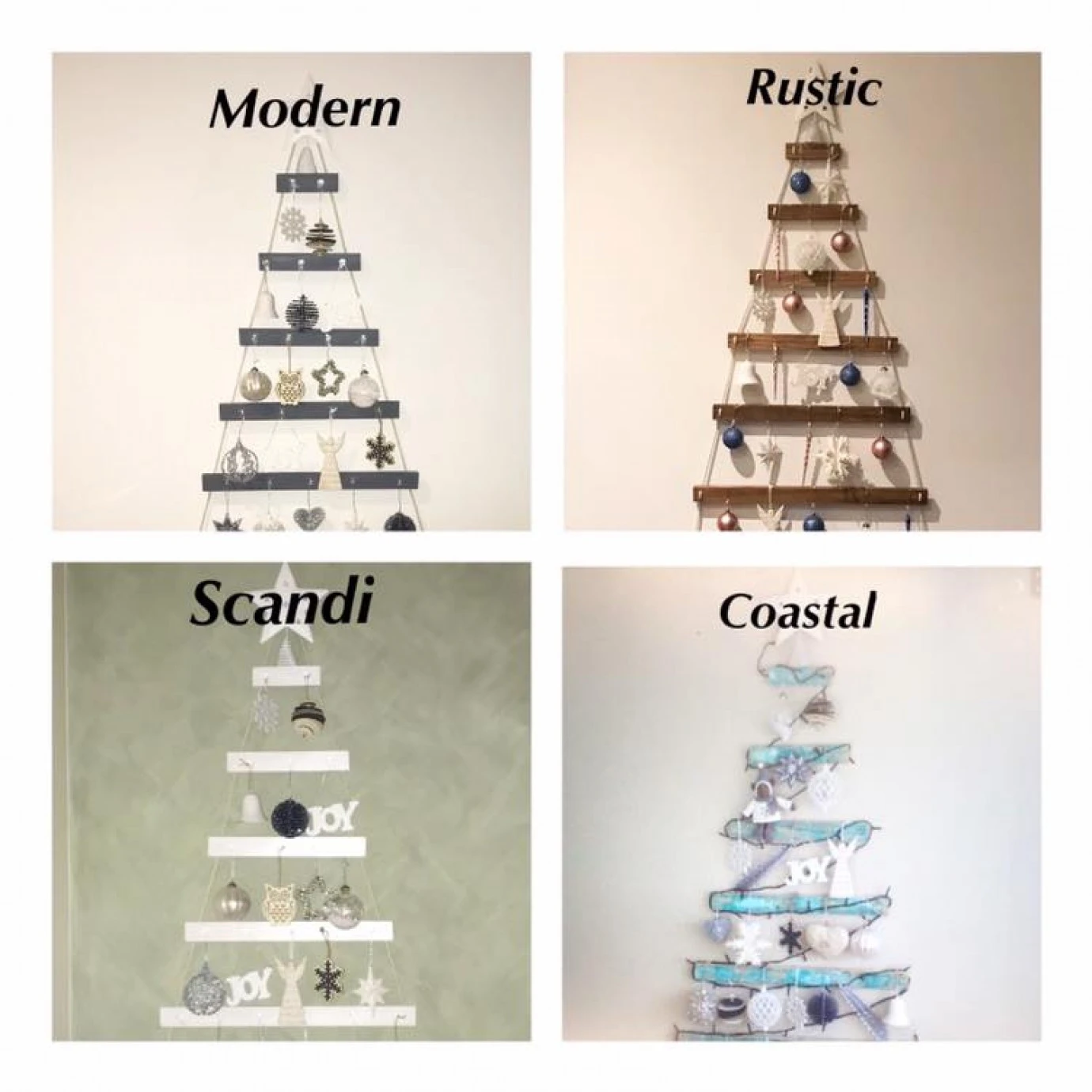 Christmas Wall Tree - Modern, Small 2 Christmas Wall Tree - Modern, Small - Image 2
