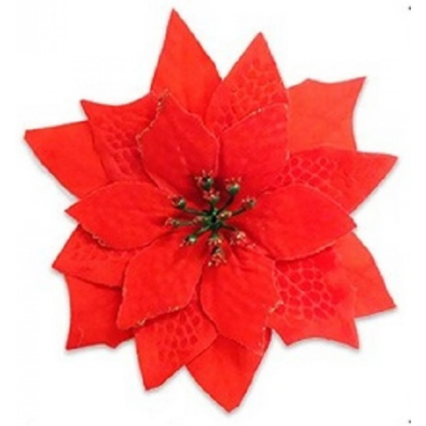 Clip-On Flower - Christmas Poinsettia, Small 1 Clip-On Flower - Christmas Poinsettia, Small