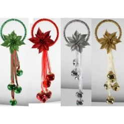 Door Hanger - Christmas Bells, Assorted Colours