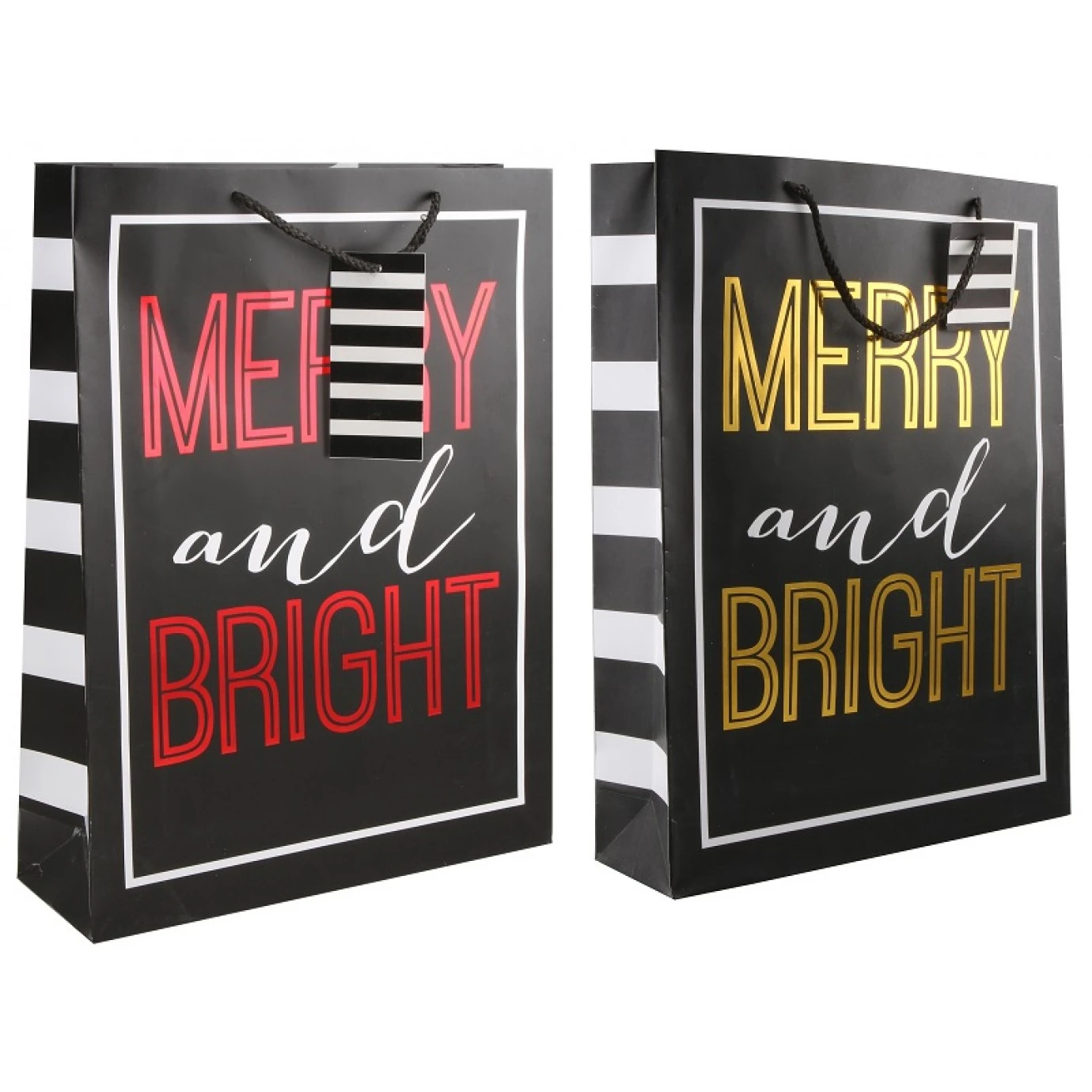 Gift Bag - Christmas, Merry & Bright Assorted 1 Gift Bag - Christmas, Merry & Bright Assorted