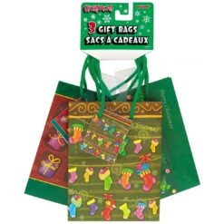 Gift Bags - Joyful Christmas, Small 3 Pk