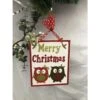 Hanging Decoration - Merry Christmas Owls