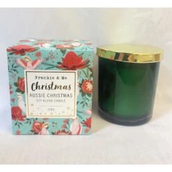 Candle - 210g Soy Christmas Candle, Green