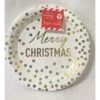 Plates - 22.5cm Merry Christmas Gold Foil,10pk