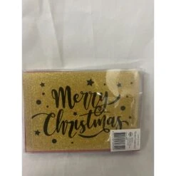 Christmas Cards - Xmas Glitter, Film & Foil, 6pk