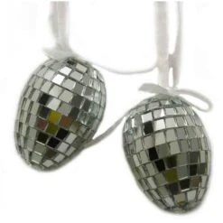 Christmas Ornaments - Disco Eggs 2 Pk