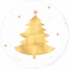 Plates - Dessert, Round Christmas Tree 4 Pk
