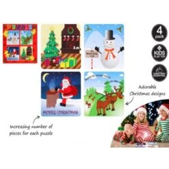 Puzzles - Christmas, Assorted 4 Pk