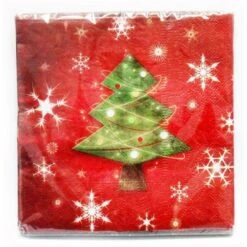 Serviettes - Luncheon, Christmas Tree 16 Pk
