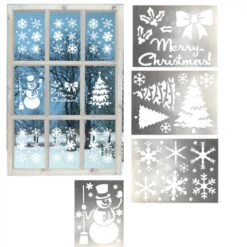 Stencil - Window, Christmas 4 Pk