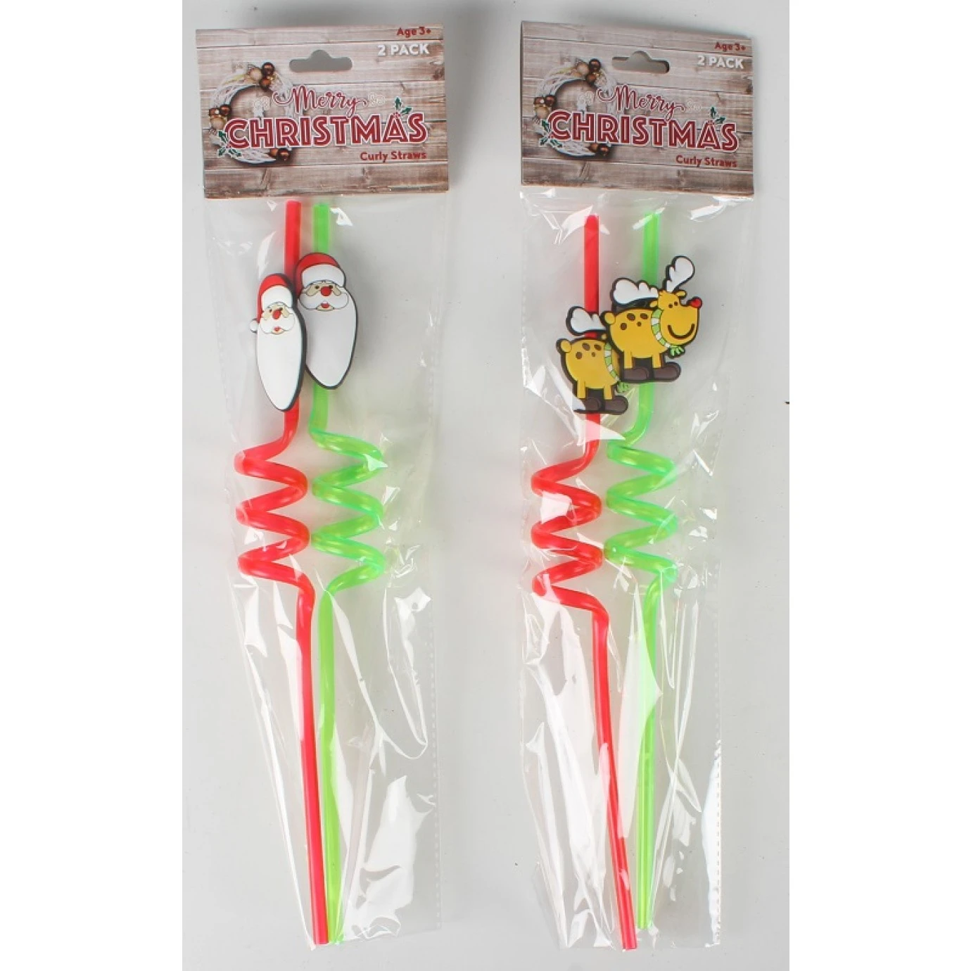 Straws - Christmas, Spiral Assorted 2 Pk 1 Straws - Christmas, Spiral Assorted 2 Pk